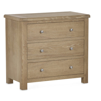 Memphis Limed Oak 3 Drawer Chest