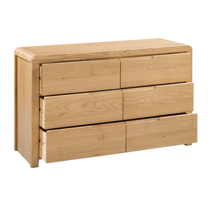 Curve 6 Drawer Wide Chest