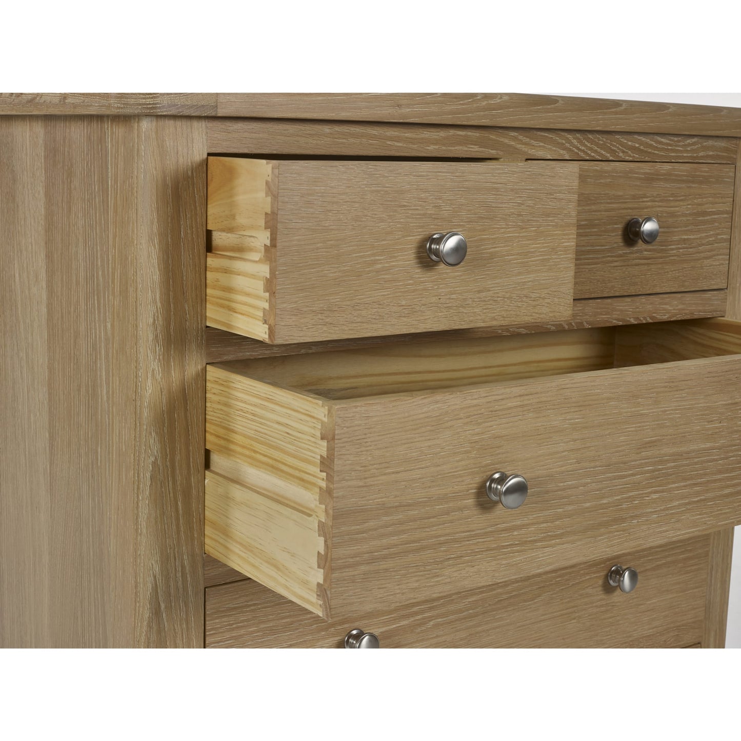 Memphis Limed Oak 3 + 2 Drawer Chest