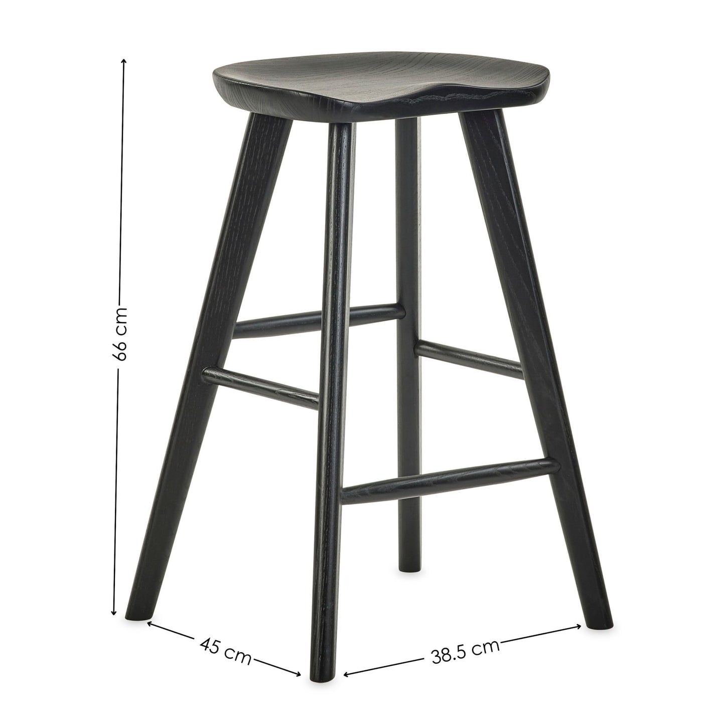 Mulu Black Bar Stool