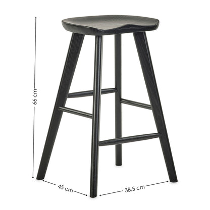 Mulu Black Bar Stool