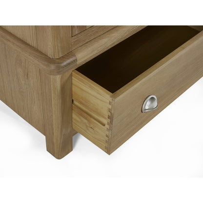 Memphis Limed Oak 2 Door 1 Drawer Wardrobe