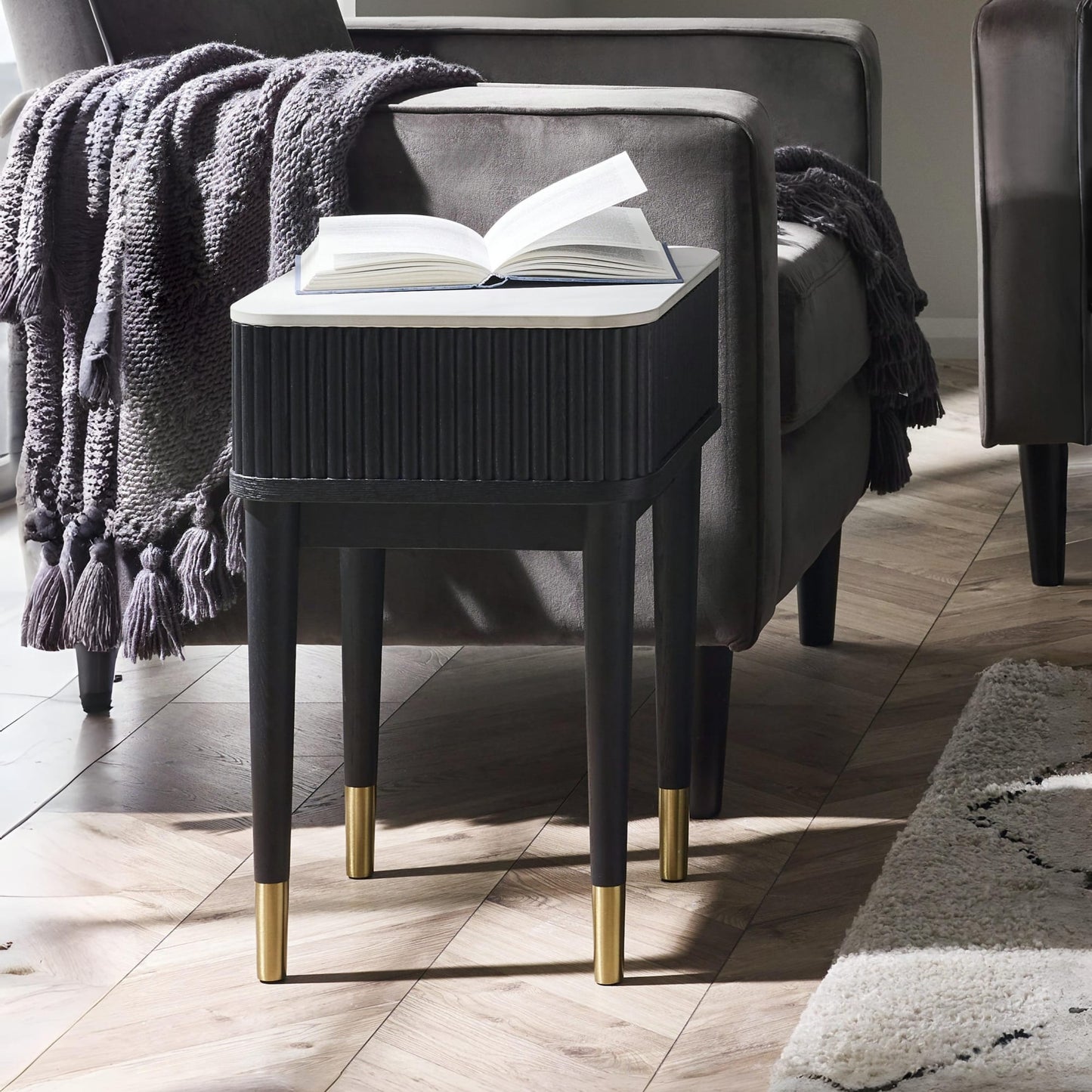 Louis Side Table With Drawer