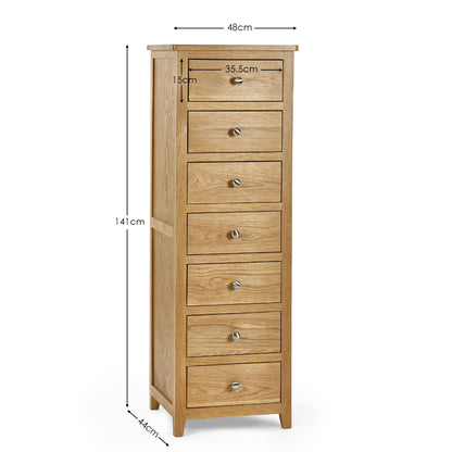 Mallory 7 Drawer Narrow Chest