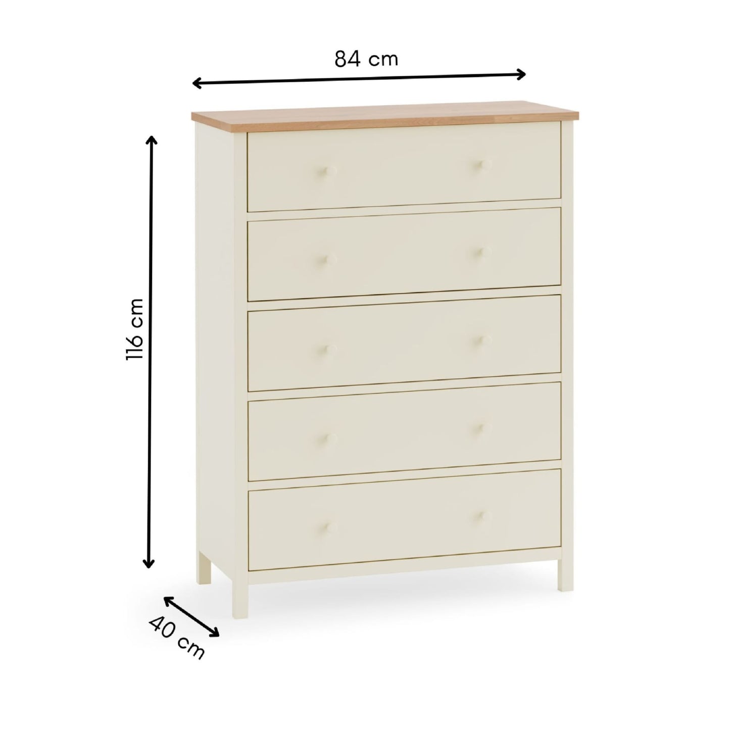 Coxmoor 5 Drawer Wide Chest