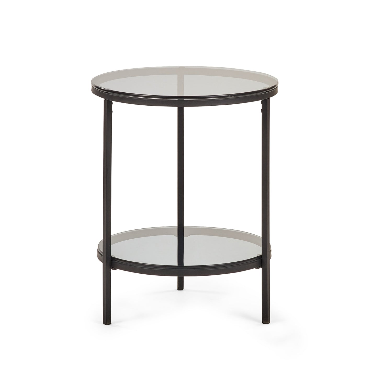 Chicago Circular Side Table With Shelf