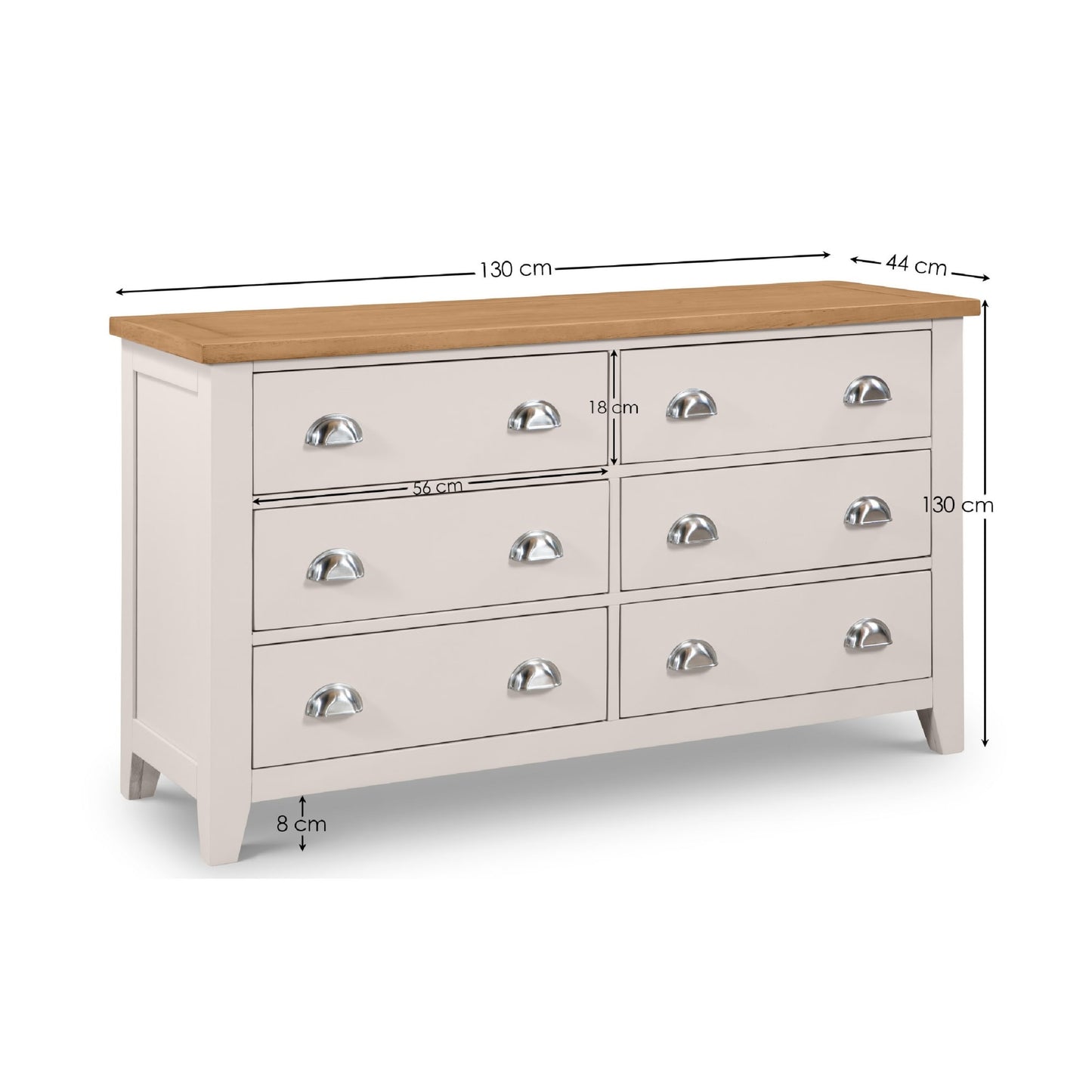 Richmond 6 Drawer Wide Chest