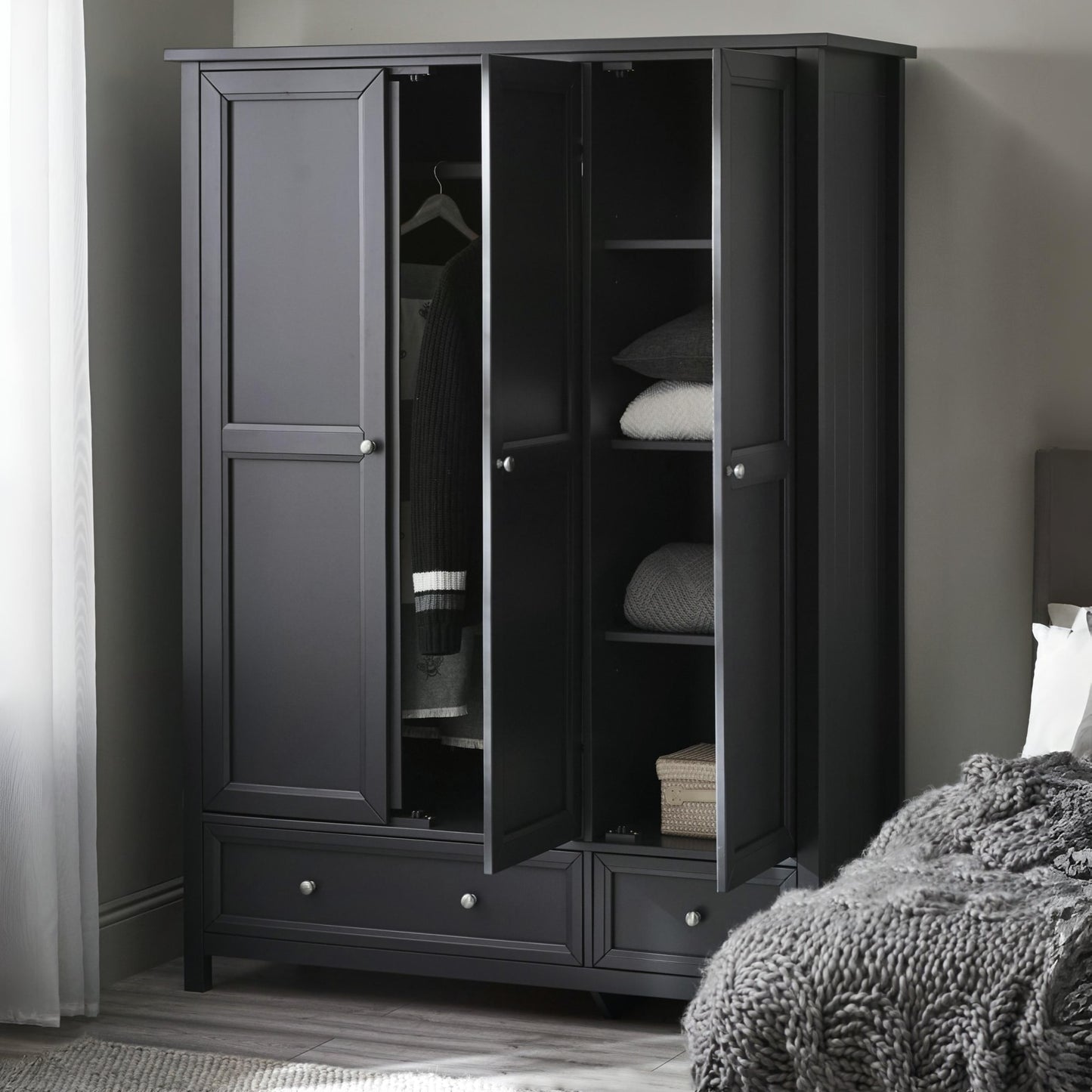 Maine 3 Door Combination Wardrobe