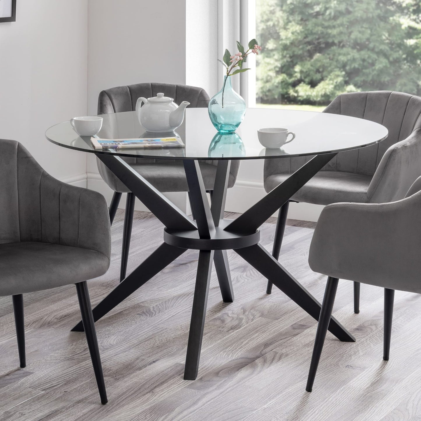 Hayden Round Glass Table