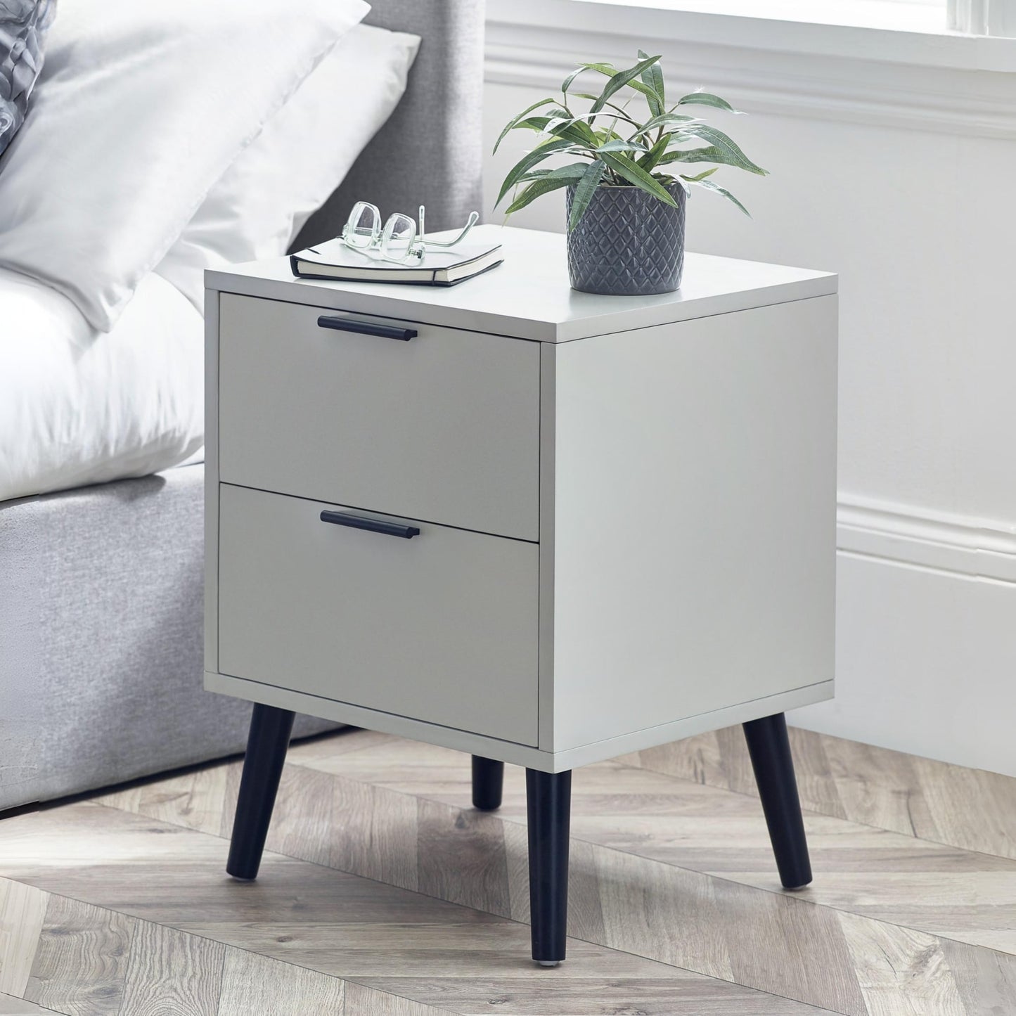 Alba 2 Drawer Bedside