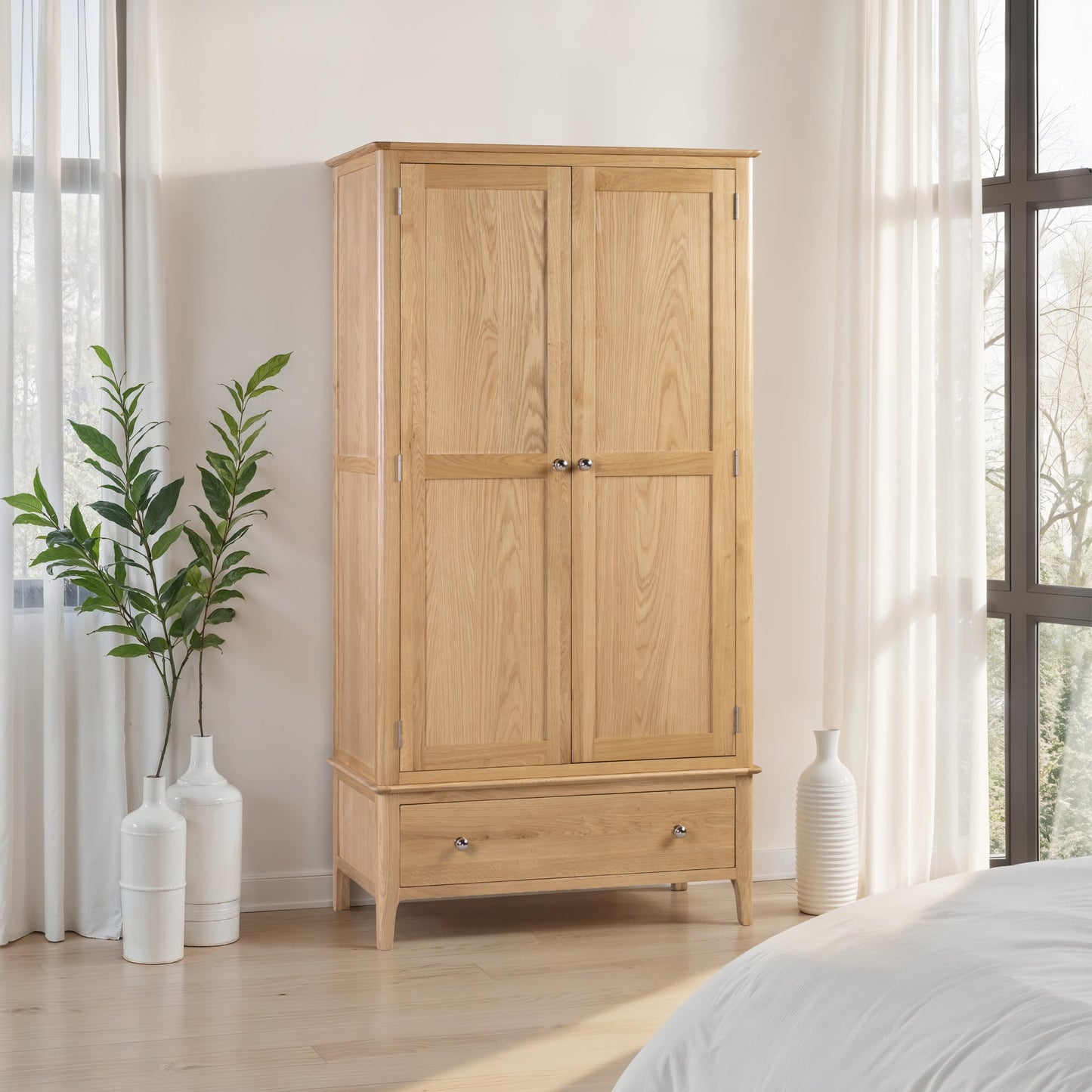Cotswold 2 Door 1 Drawer Wardrobe