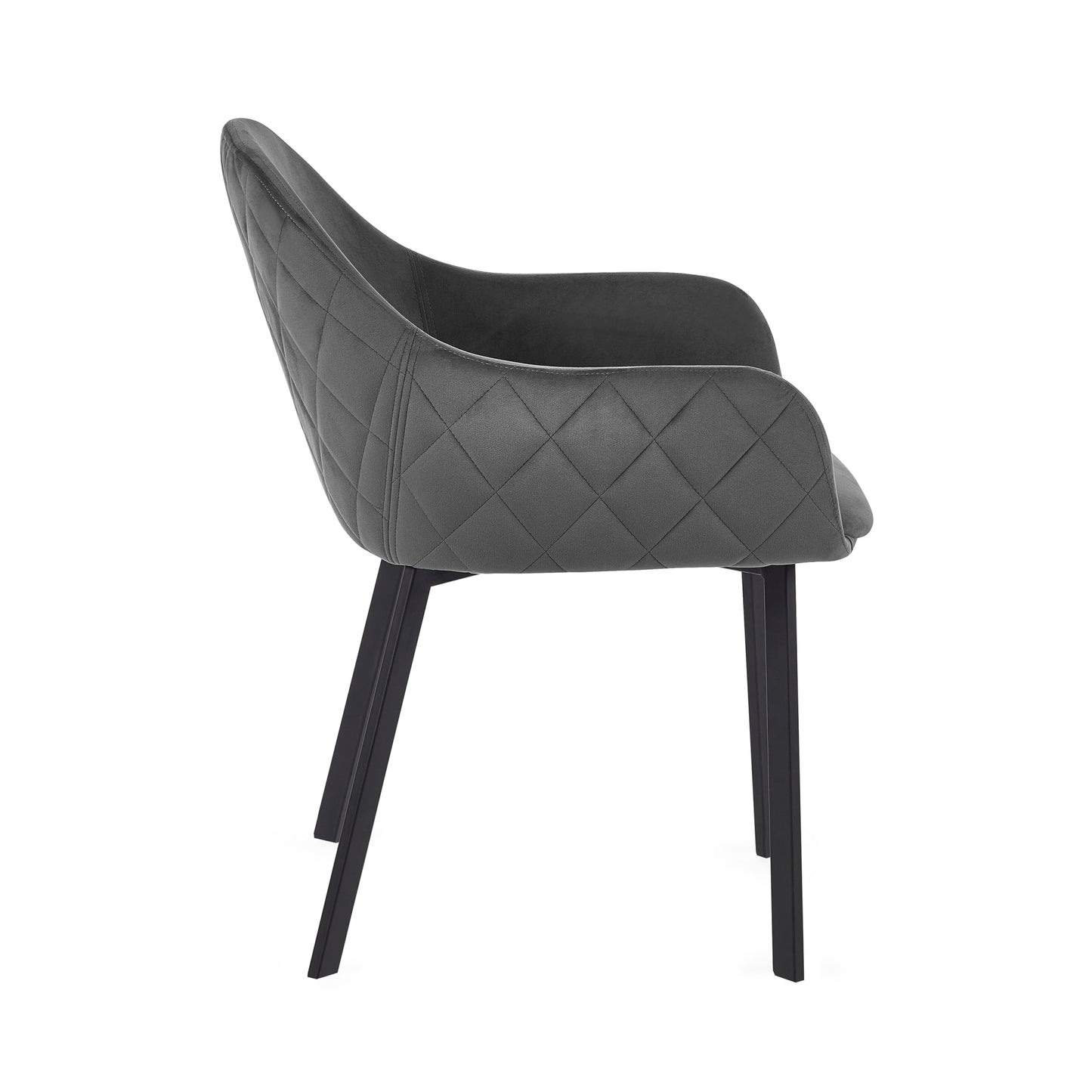 Lima Dining Chair - Grey Velvet