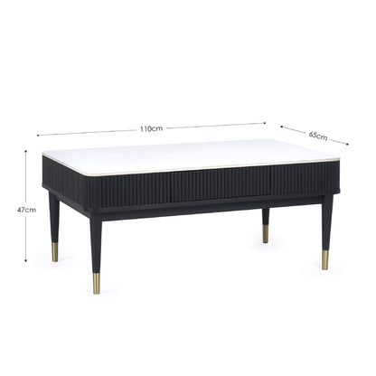 Louis Coffee Table With 2 Drawers