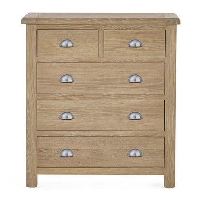 Memphis Limed Oak 3 + 2 Drawer Chest