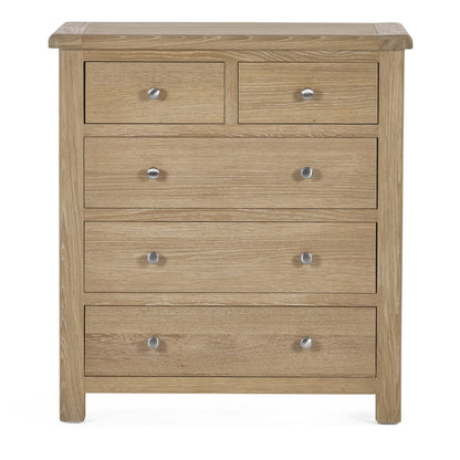 Memphis Limed Oak 3 + 2 Drawer Chest
