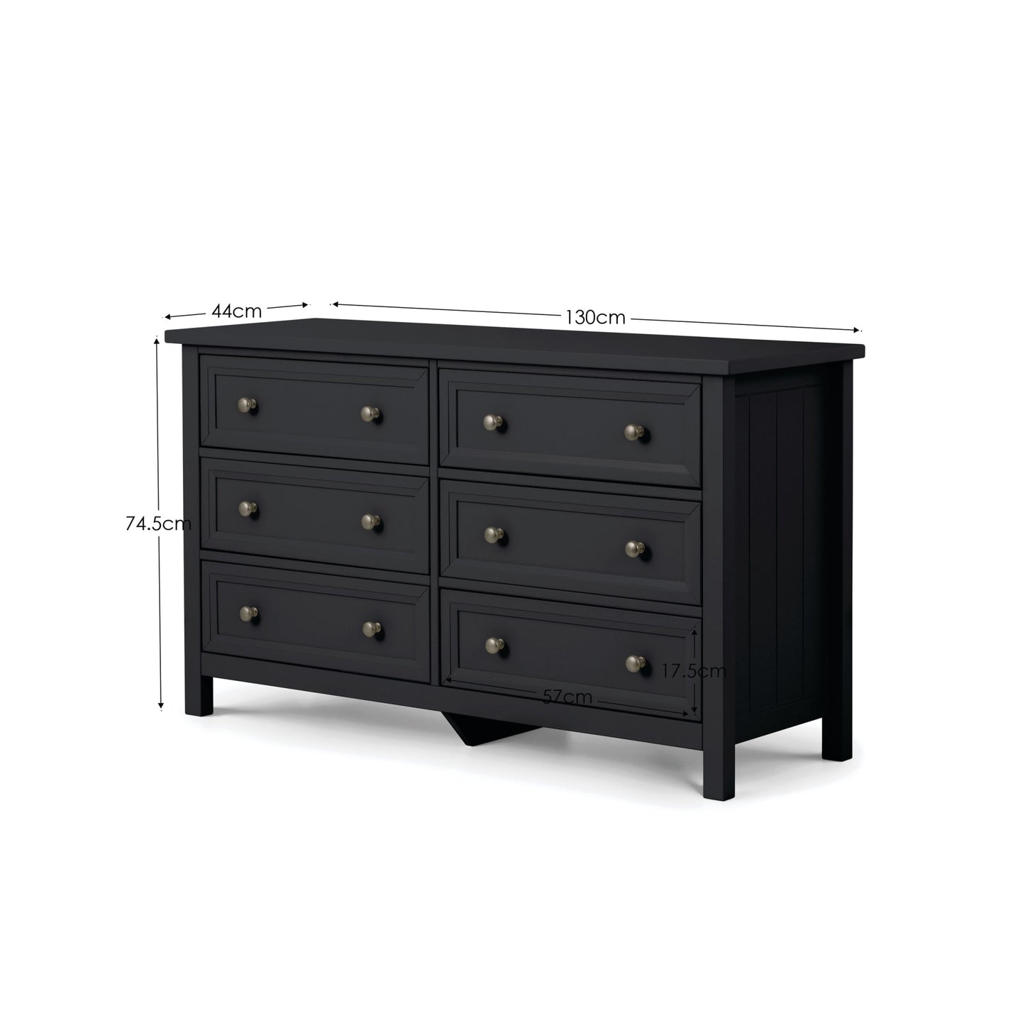 Maine 6 Drawer Wide Chest