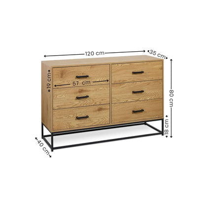 Harlow 6 Drawer Wide Chest
