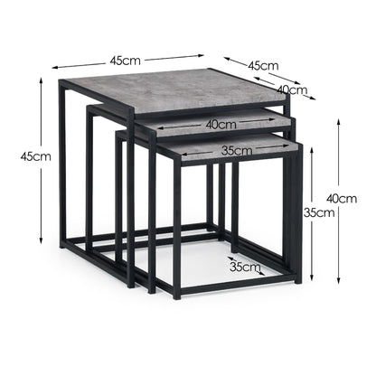 Staten Concrete Nest Of 3 Tables
