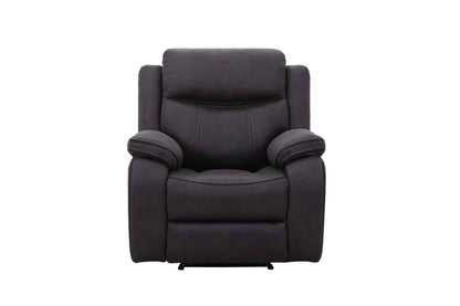 Lotus power recliner armchair in grey, side view