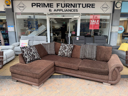 DFS Brown Corner Sofa #U1373