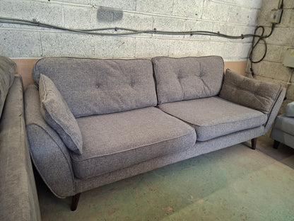 DFS Zinc Fcuk 3 Seater Sofa with Ottoman Footstall #U1309