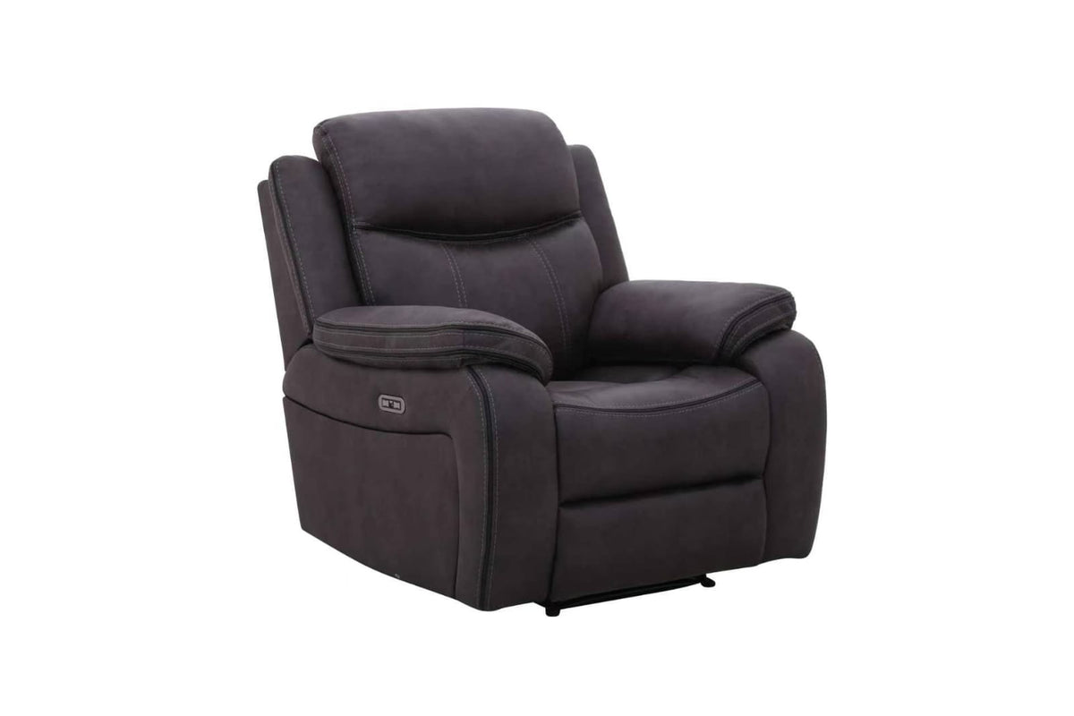 Lotus power recliner armchair in grey, alternate angle