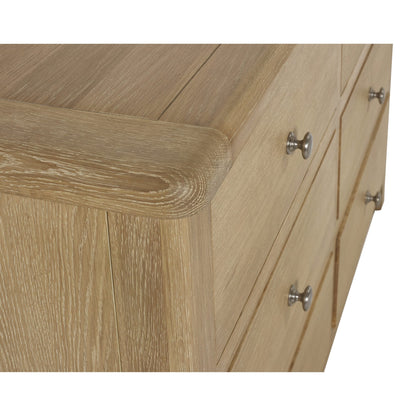 Memphis Limed Oak 6 Drawer Wide Chest