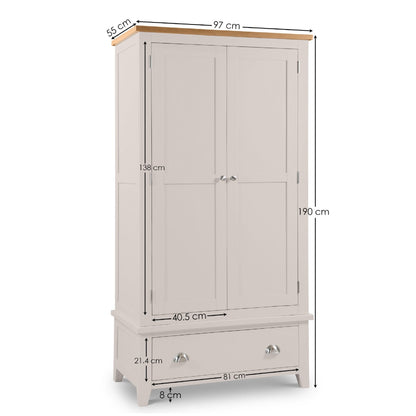 Richmond 2 Door 1 Drawer Wardrobe