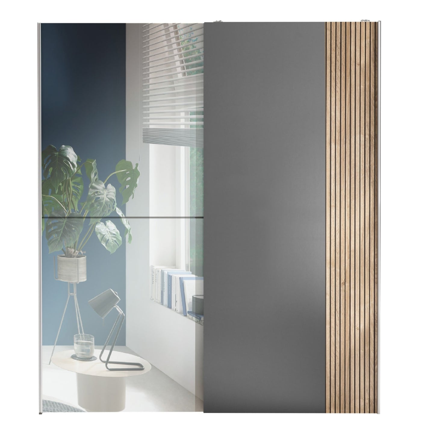 Berno Sliding Door Wardrobe With Mirror