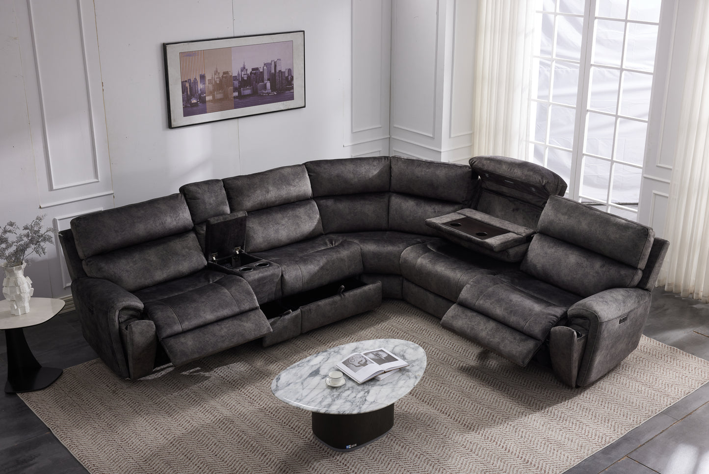 Vegas Modular Power Recliner Corner Sofa