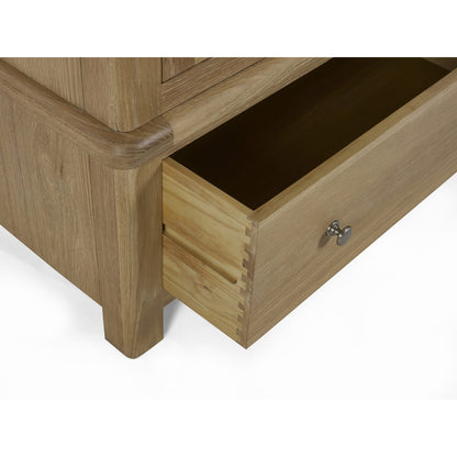 Memphis Limed Oak 2 Door 1 Drawer Wardrobe