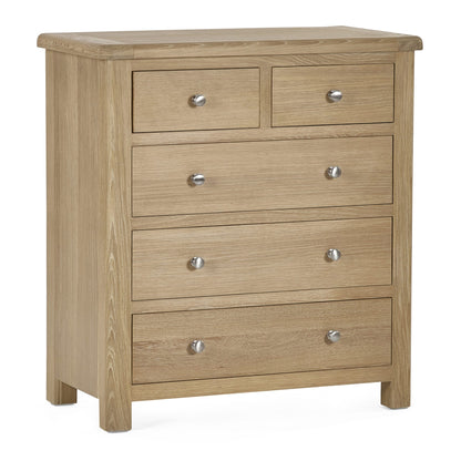 Memphis Limed Oak 3 + 2 Drawer Chest