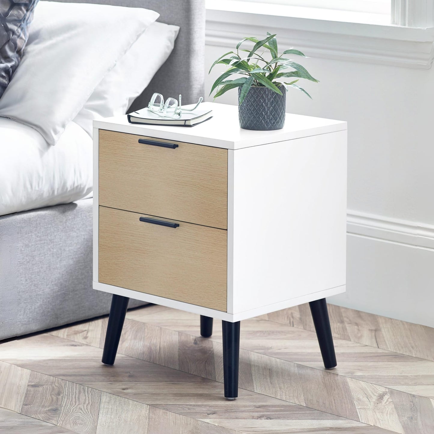 Alba 2 Drawer Bedside