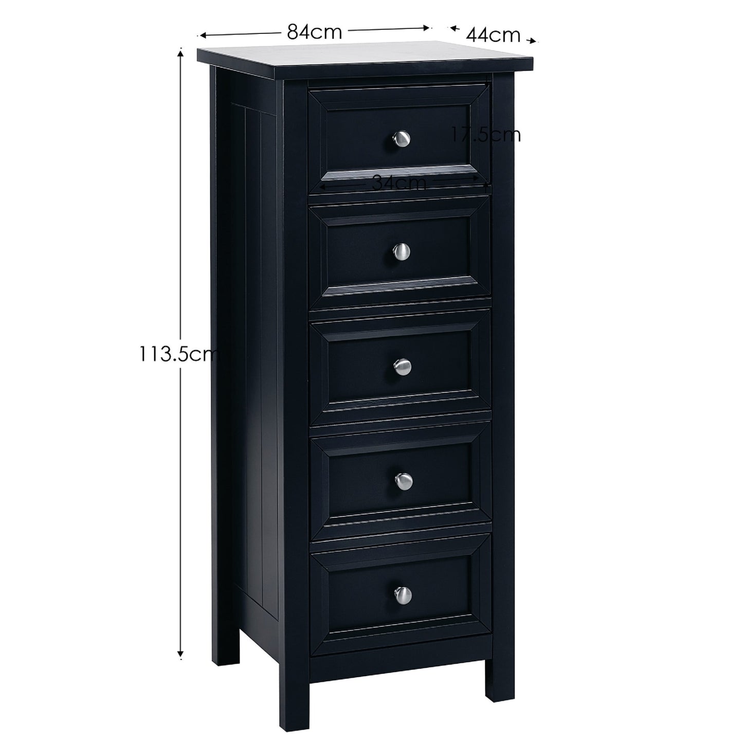 Maine 5 Drawer Tall Chest