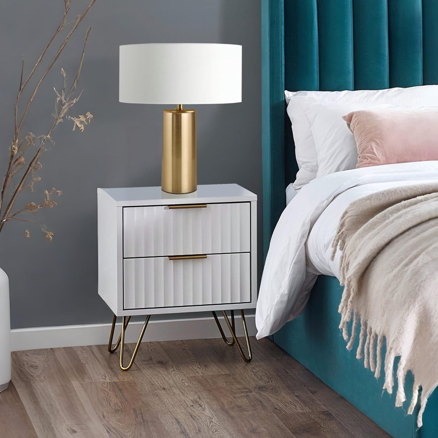 Murano 2 Drawer Bedside