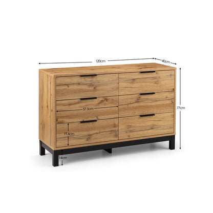 Bali 6 Drawer Wide Chest