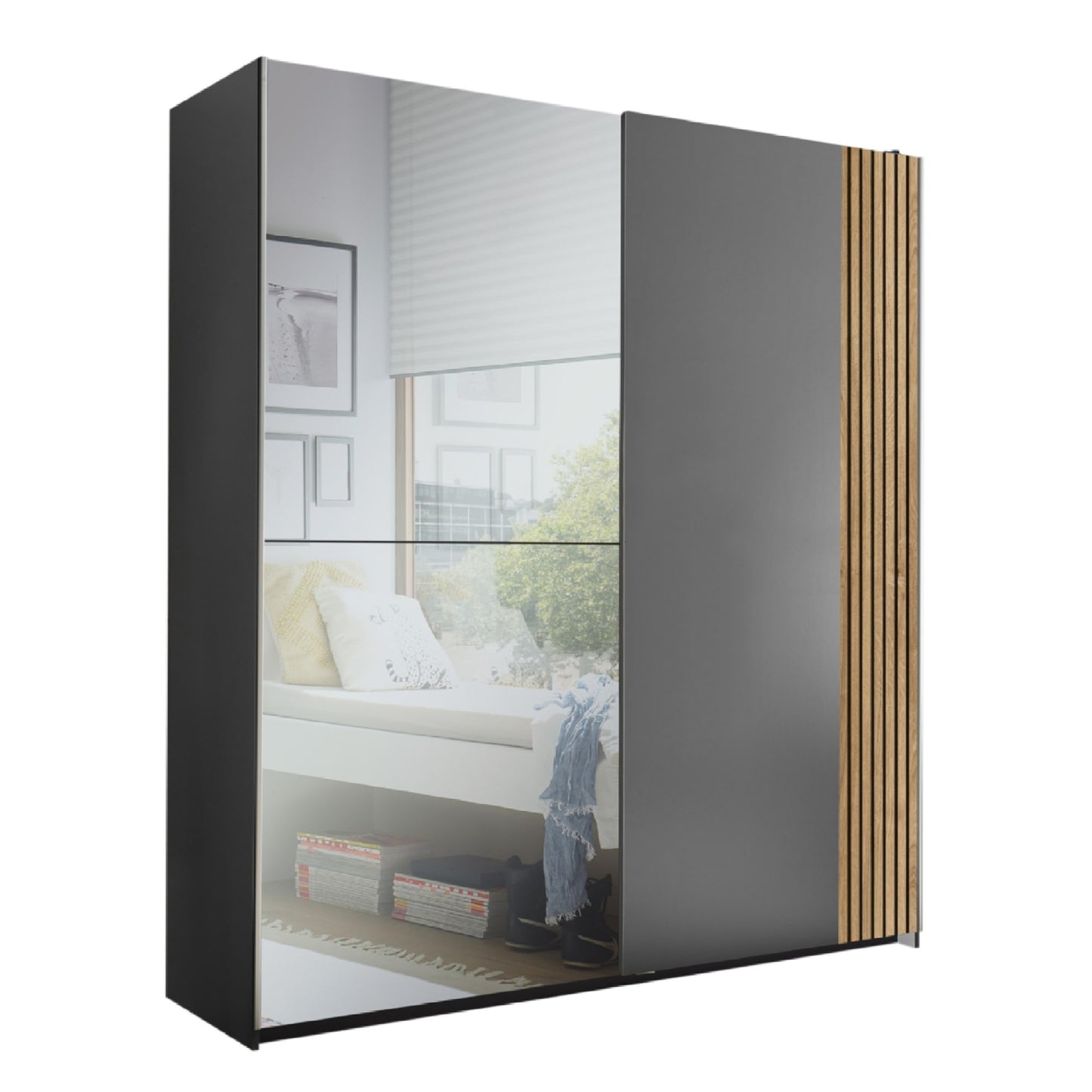 Berno Sliding Door Wardrobe With Mirror