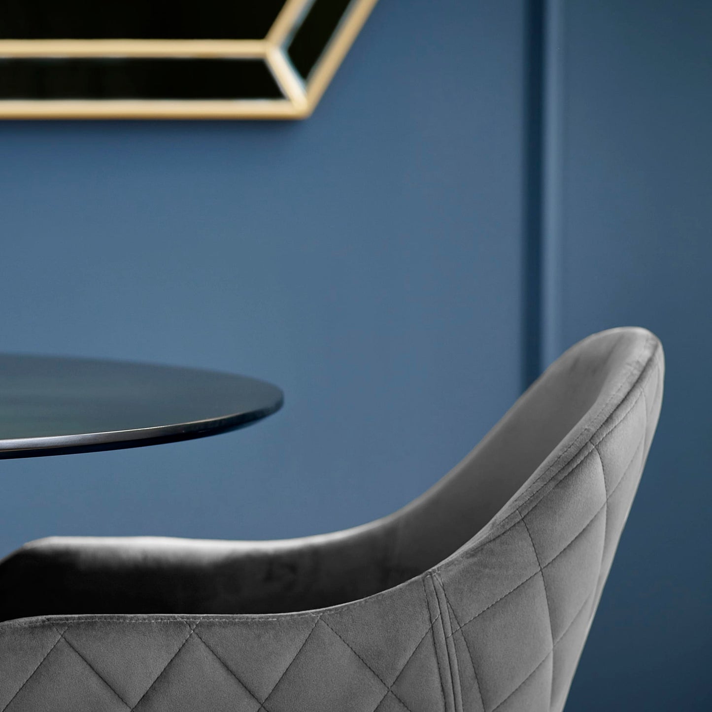 Lima Dining Chair - Grey Velvet