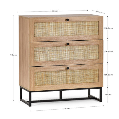 Padstow 3 Drawer Chest