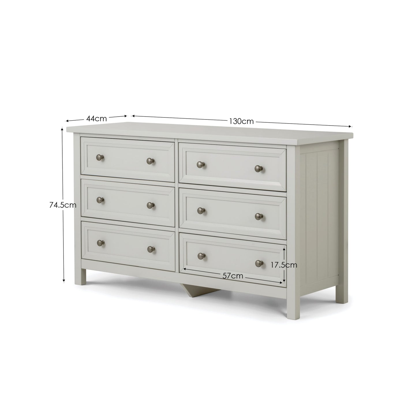 Maine 6 Drawer Wide Chest