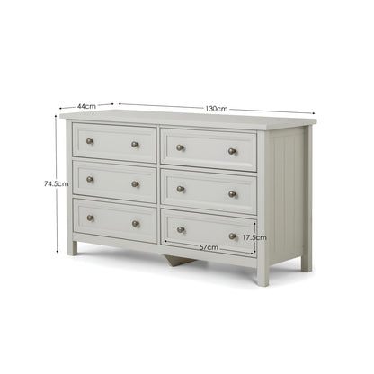 Maine 6 Drawer Wide Chest