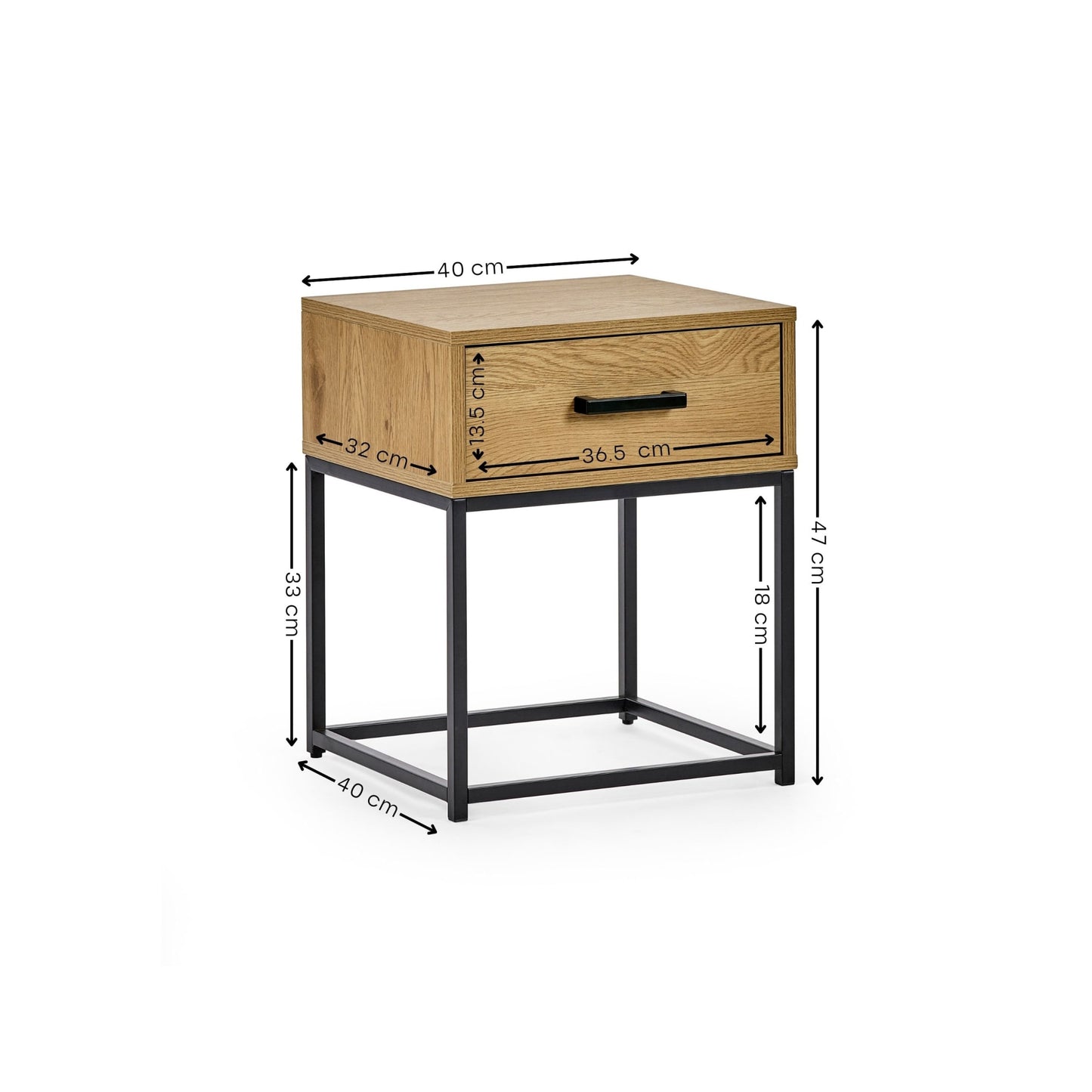 Harlow 1 Drawer Bedside