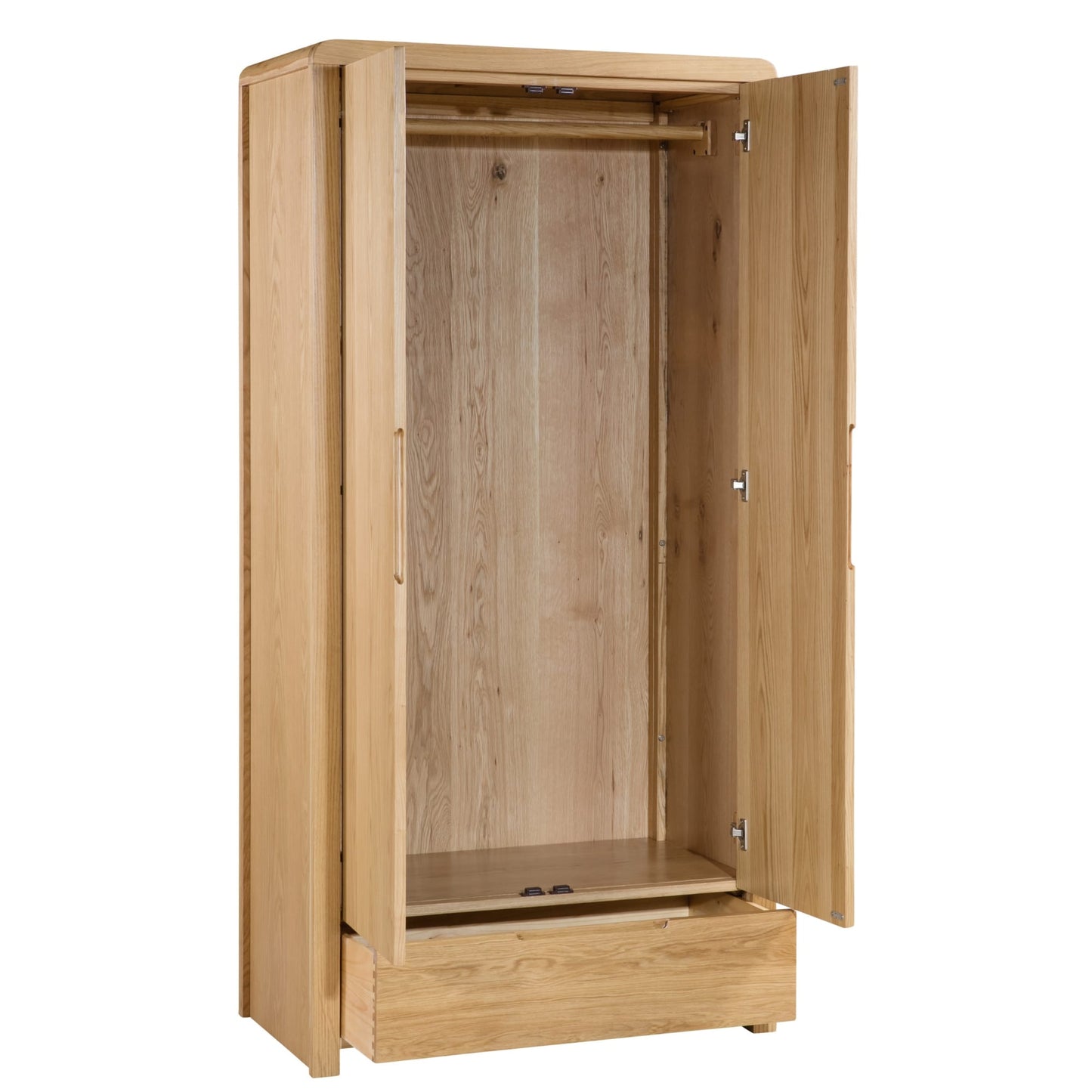 Curve 2 Door 1 Drawer Wardrobe